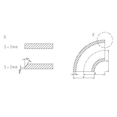 90° Alu Rohrbogen 1